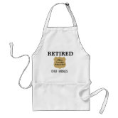 Retirement Gifts for Men, Funny Cooking Aprons for Women Retired BBQ Grill Grilling Apron for Dad, Mom, Coworkers, Friends 