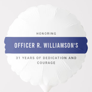 Personalized Police Retirement Celebration Balloon