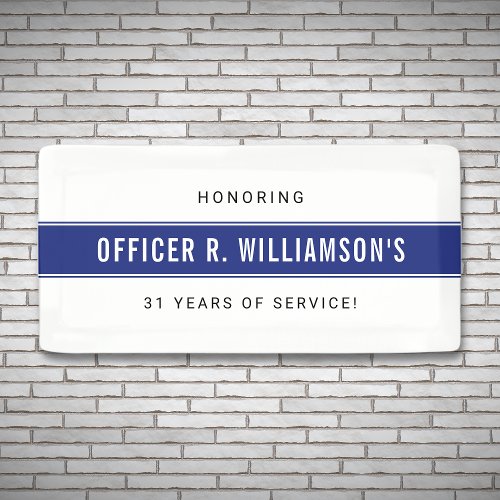 Personalized Police Retirement Celebration Banner