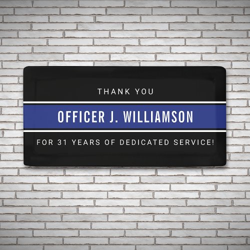 Personalized Police Retirement Celebration Banner