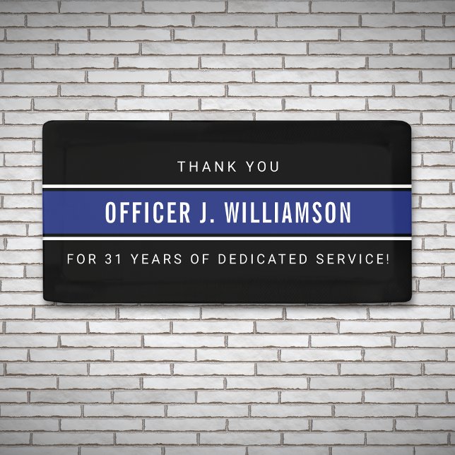 Personalized Police Retirement Celebration Banner (Creator Uploaded)