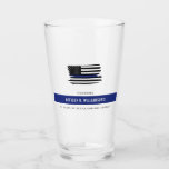 Personalized Police Retirement Celebration Glass