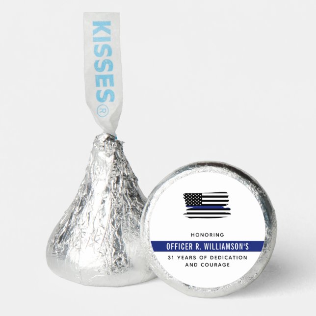 Personalized Police Retirement Celebration Hershey®'s Kisses® (Front)