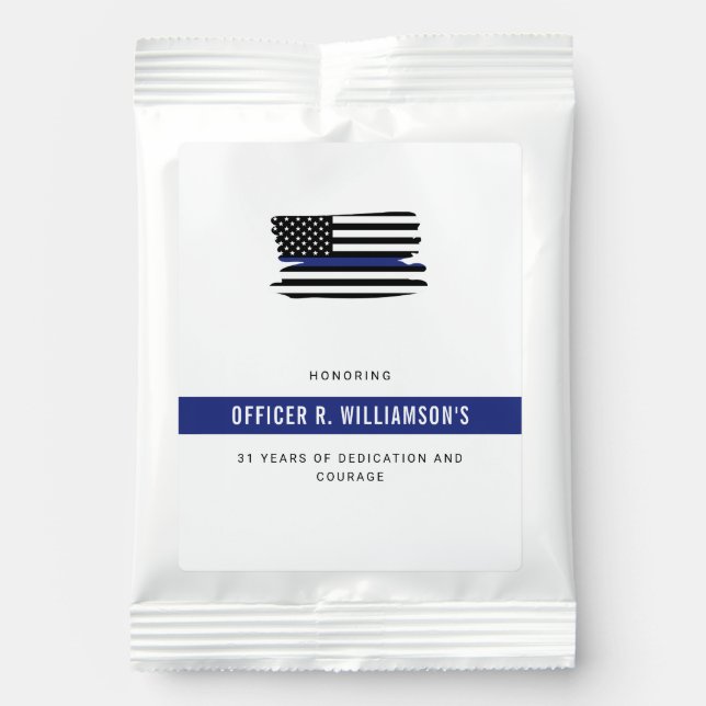 Personalized Police Retirement Celebration Lemonade Drink Mix (Front)