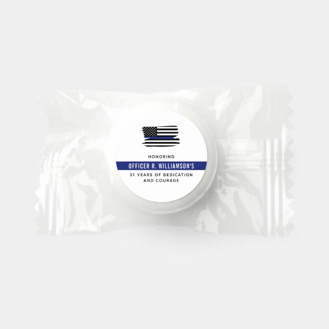 Personalized Police Retirement Celebration Life Saver® Mints (Front)