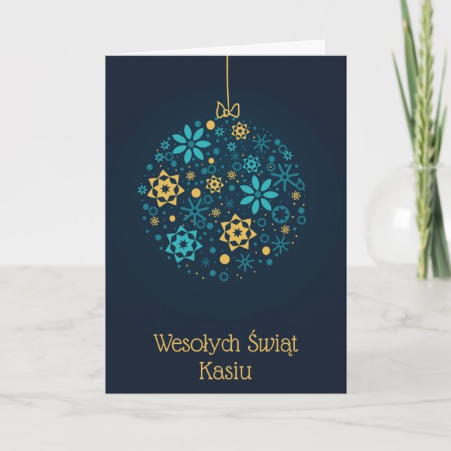 Personalized Polish Christmas Card (Front)