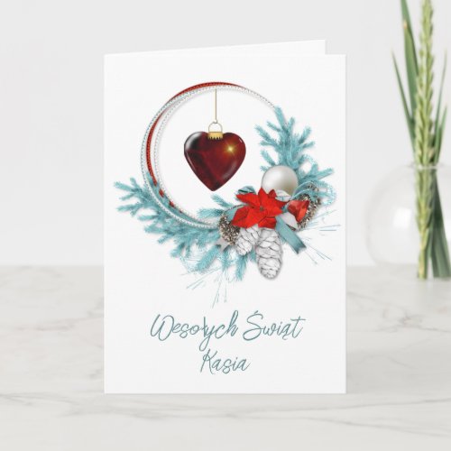 Personalized Polish Christmas Card