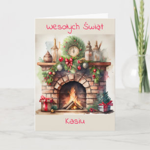Personalized Polish Christmas Card