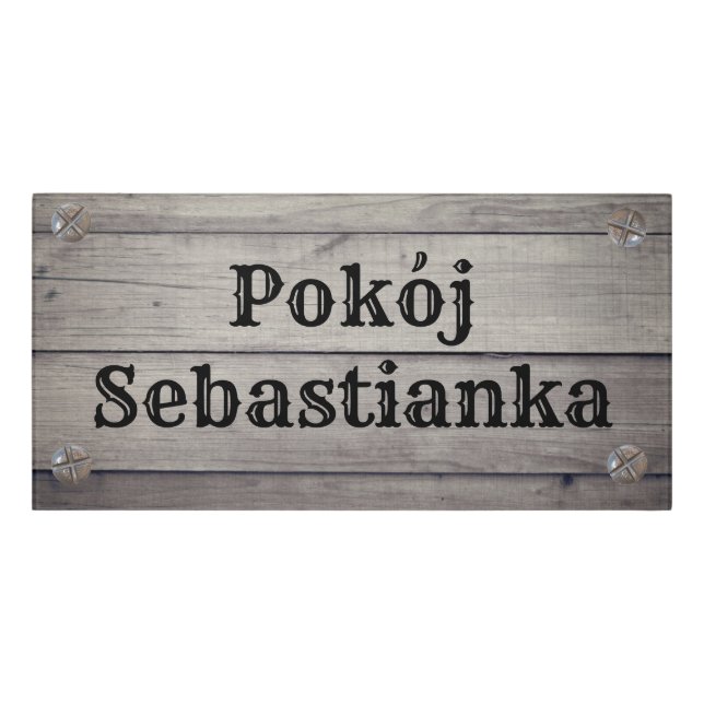 Personalized Polish door sign (Classic Front)