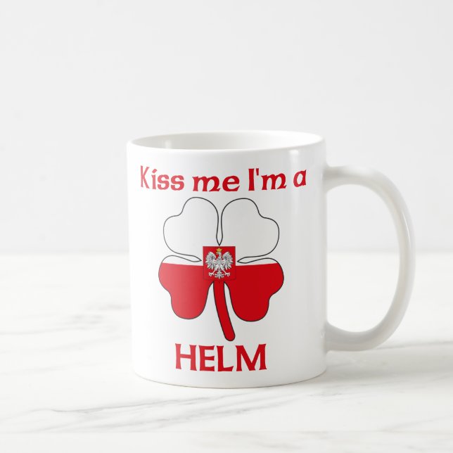 Personalized Polish Kiss Me I'm Helm Coffee Mug (Right)