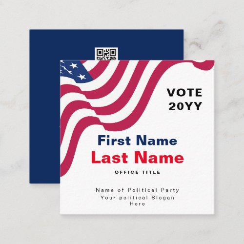 Personalized Political Campaign Business Card