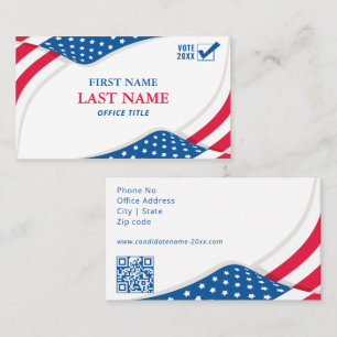 Personalized Political Election Campaign Candidate Business Card