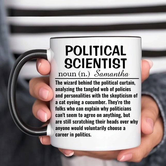 Personalized Political Scientist Definition Two-Tone Coffee Mug (Creator Uploaded)