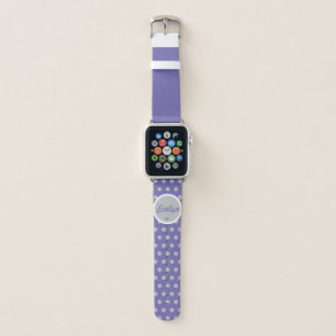 Personalized Polka Dot Apple Watch Band (Lavender)