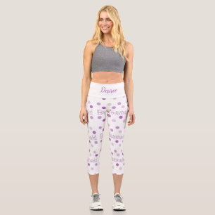 Personalized Polka Dot Bridesmaid Capri Leggings