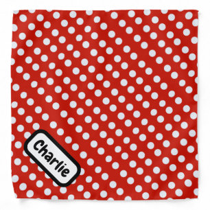 Personalized Polka Dot Dog Bandana