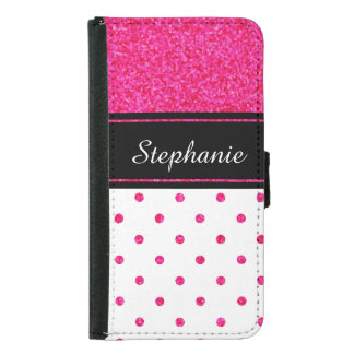Personalized Polka Dot Galaxy S5 Wallet Case