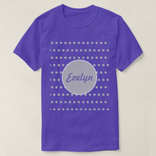 Personalized Polka Dot T-Shirt (Lavender & Gray)