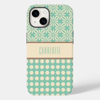 Personalized Polka Dots and Flowers Phone Case