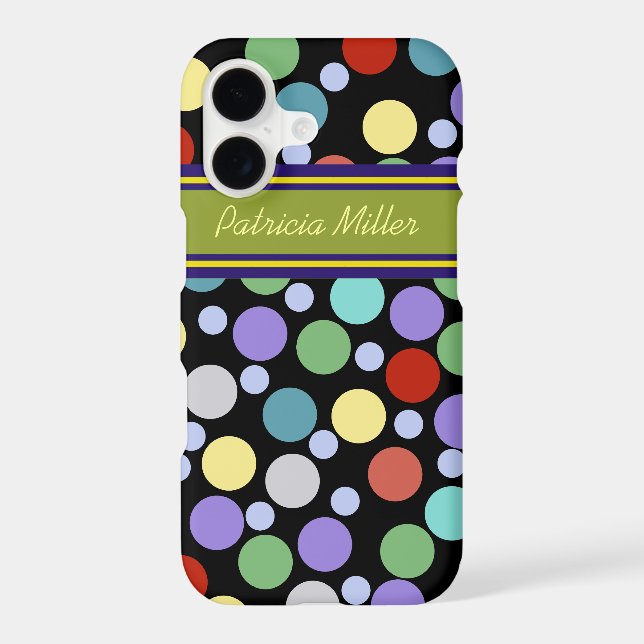 personalized polka dots pattern Case-Mate iPhone case (Back)