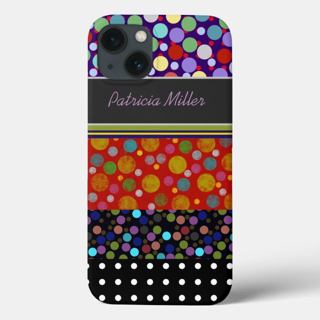 personalized polka dots patterns Case-Mate iPhone case (Back)