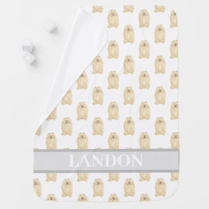 Personalized Pomeranian Baby Blanket