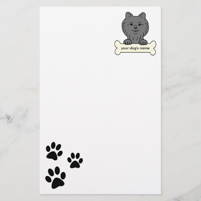 Personalized Pomeranian Stationery (Front)