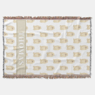 Personalized Pomeranian  Throw Blanket