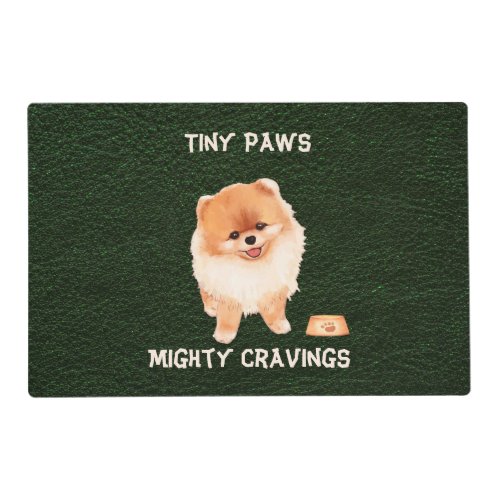 Personalized Pomeranian Watercolor Pet Mat