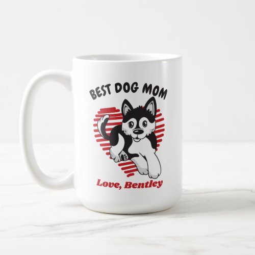 Personalized Pomsky Puppy Dog Mom Custom Name Coffee Mug