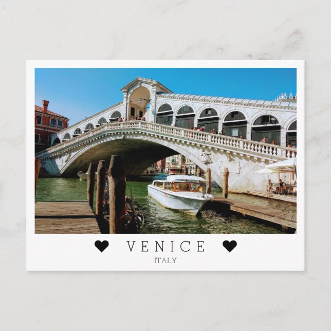 Personalized, Ponte di Rialto, Venice, Italy Post Postcard (Front)