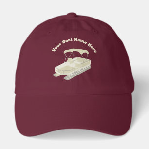 Personalized Pontoon Boat Cream Graphic Hat