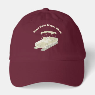 Personalized Pontoon Boat Cream Graphic Hat