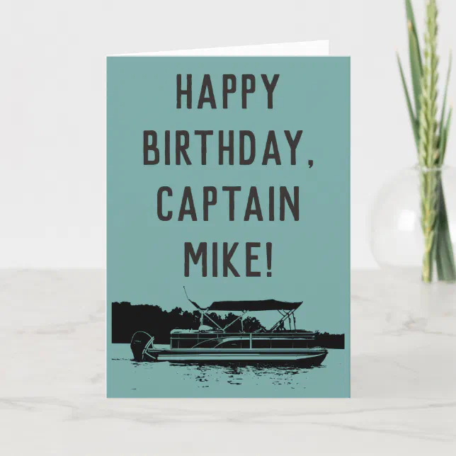 Personalized Pontoon Boat Owners Birthday Card Zazzle