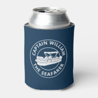 Personalized Pontoon Boat Owners White Navy