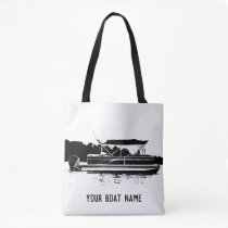 Personalized Pontoon Boat Tote Bag Personalized Pontoon Boat Tote Bag