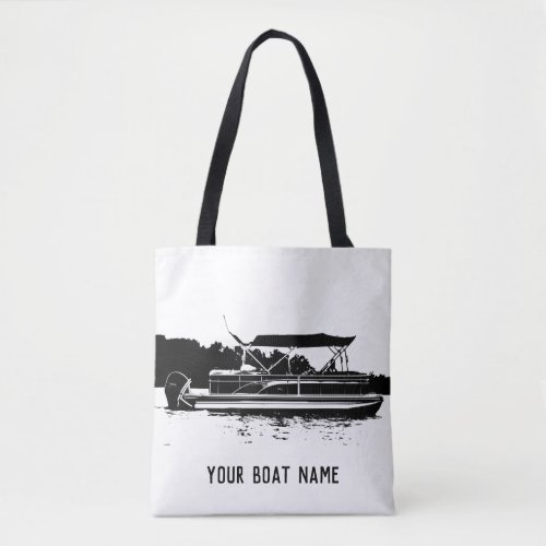 Personalized Pontoon Boat Tote Bag