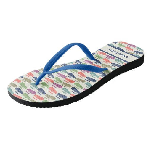 Personalized Pontoon Boats Pattern Custom Flip Flops Zazzle