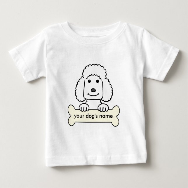 Personalized Poodle Baby T-Shirt (Front)