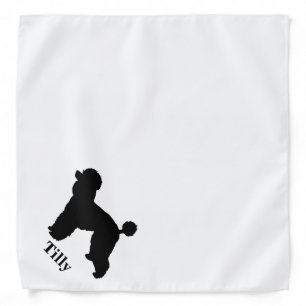 Personalized Poodle Dog Bandana