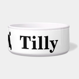 Personalized Poodle Dog Bowl
