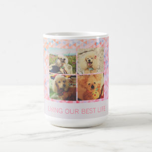 Personalized Poodle Dog Mom Multi-Photo Grid Coffee Mug