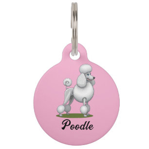 Personalized Poodle Dog Pet ID Tag