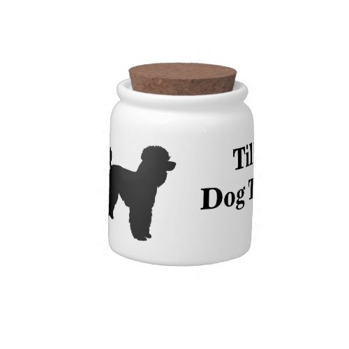 Personalized Poodle Dog Treat Jar