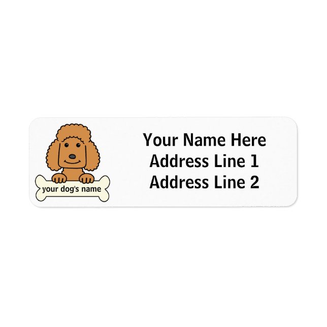 Personalized Poodle Label (Front)