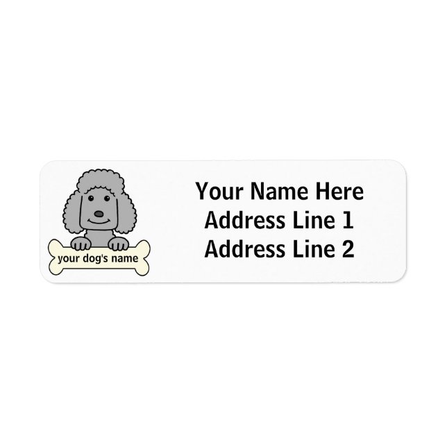 Personalized Poodle Label (Front)