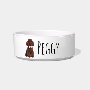 Personalized Poodle Name Bowl – Custom Pet Bowl