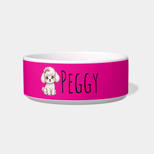 Personalized Poodle Name Bowl – Custom  Pet  Bowl