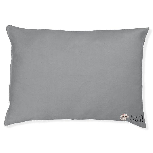 Personalized Poodle Name Dog Bed (Front)