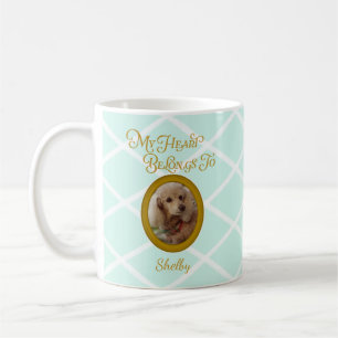 Personalized Poodle Photo   My Heart Belongs To  Coffee Mug